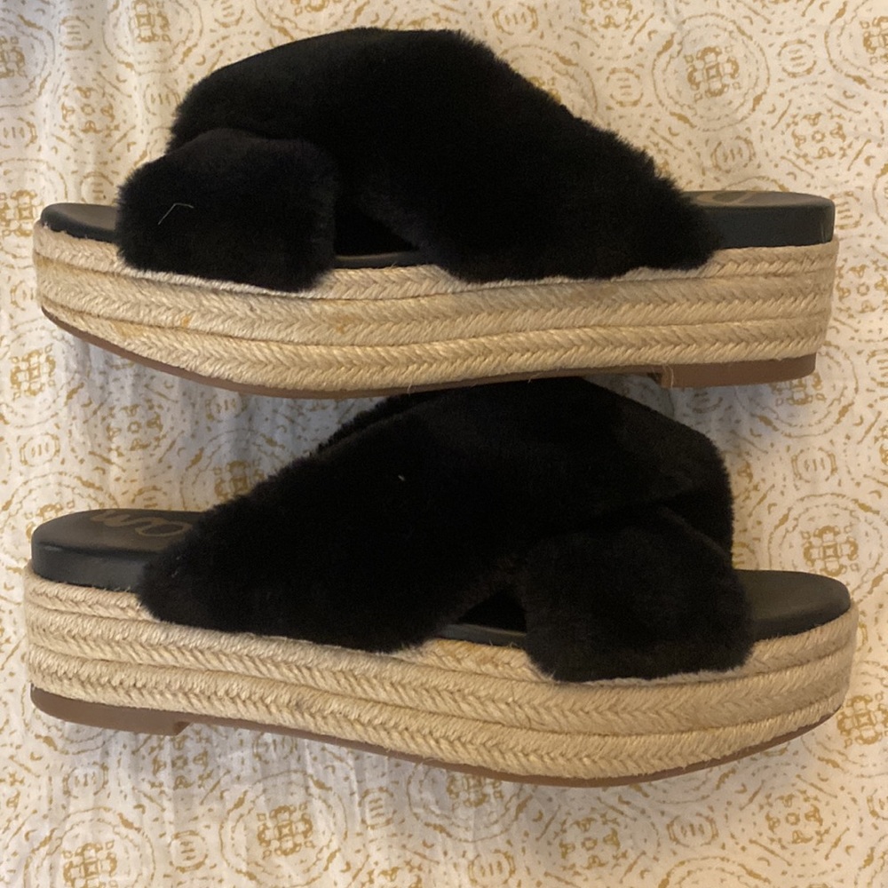 Sam Edelman faux fur platform shoes - Picture 4 of 4